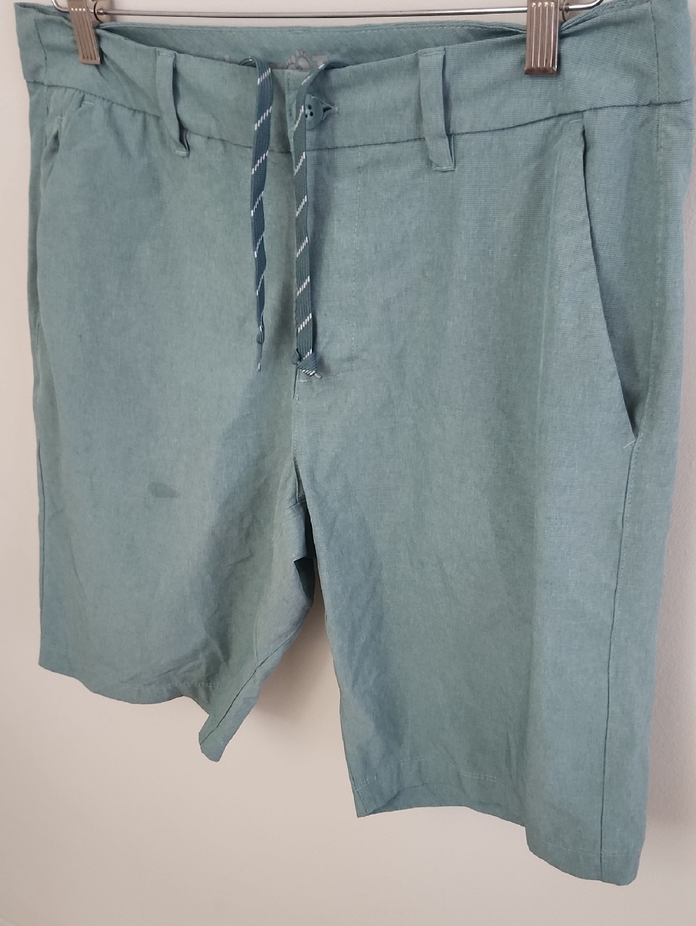 Hang Ten Men's Casual Drawstring Shorts in Sage Green Size 34 - Picture 3 of 7